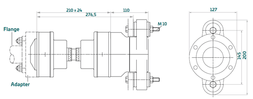 Esquema Cojinete de empuje aquadrive CVB-21