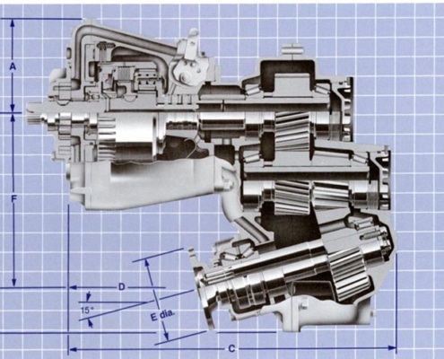 Esquema inversora reductora v-drive series 71 y 72