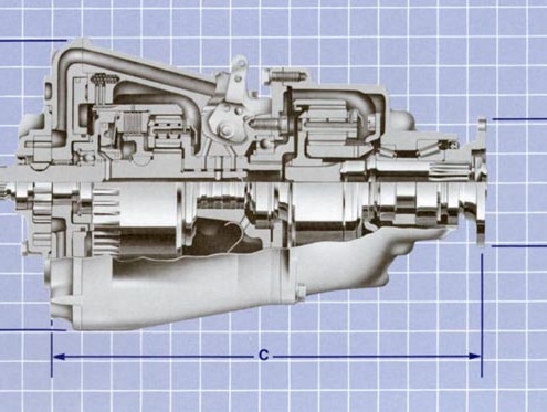 Esquema inversora reductora v-drive series 71 y 72