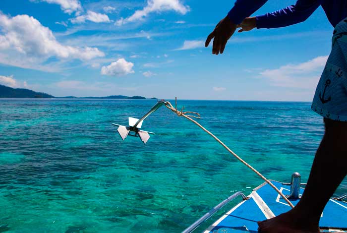 como fondear un barco